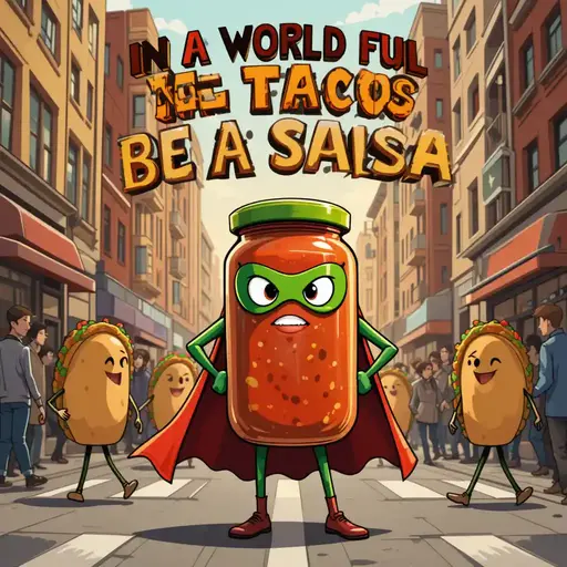 In a world full of tacos, be a salsa.